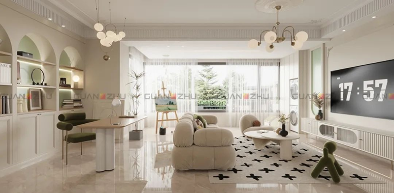 冠珠瓷砖铺设舒适田园风小家